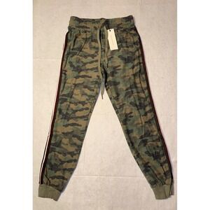 Dance & Marvel Camo Jogger Pants Side Stripe Drawstring Waist Women's Medium